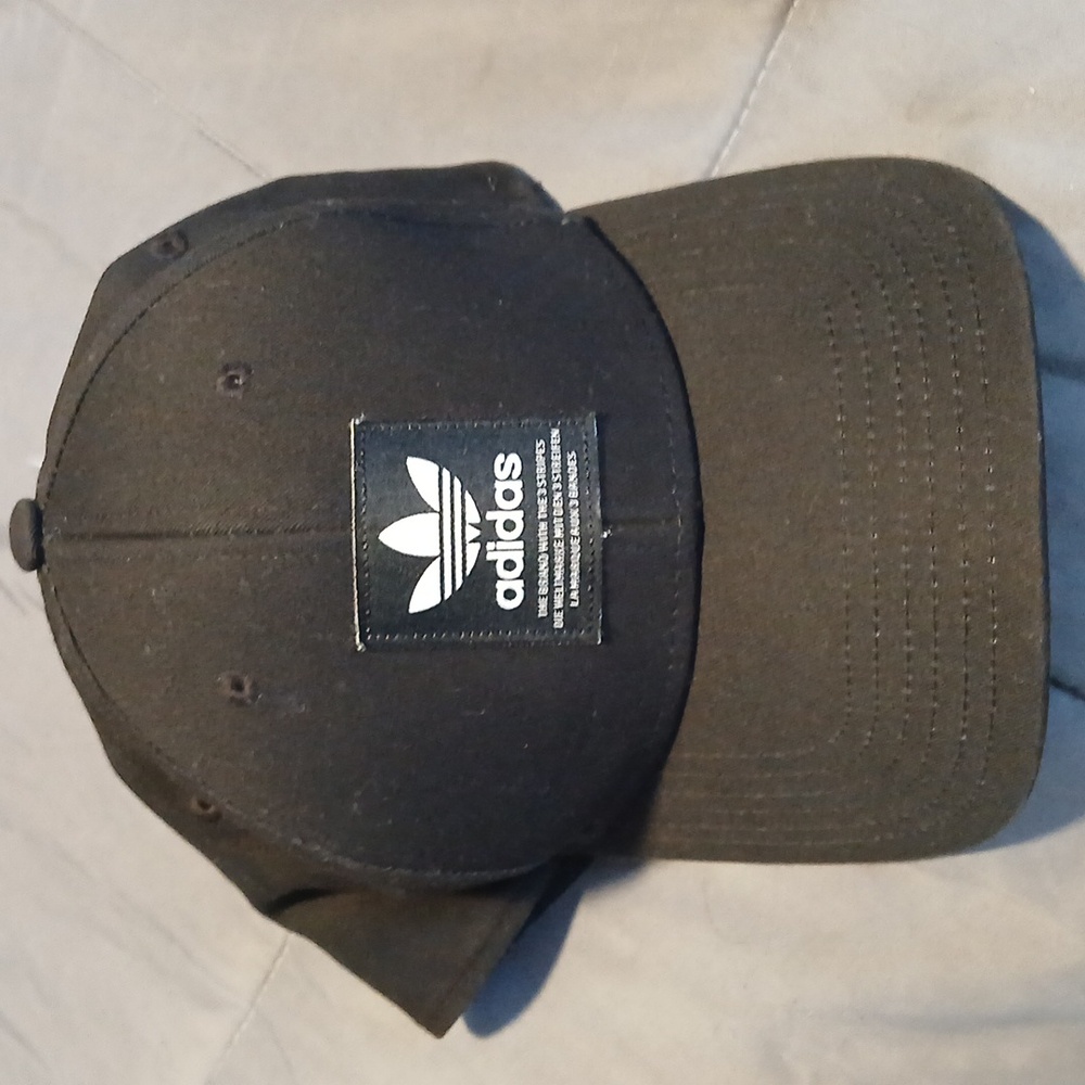 Adidas Black Trefoil Logo Hat with Adjustable Strap